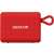 Sencor SSS 1400 red Bluetooth speaker, back view, showing controls and Sencor logo