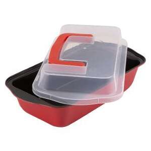 Dolce Lamar LT3100 Sütőforma 29x15x6cm, red baking pan with lid, non-stick, oven safe, dishwasher safe - Cookware & bakeware