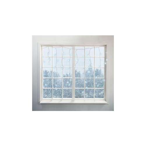 RETLUX RXL 444 LED curtain lights, 160 LEDs, cold white, for indoor and outdoor use, 8.2m long, with timer function