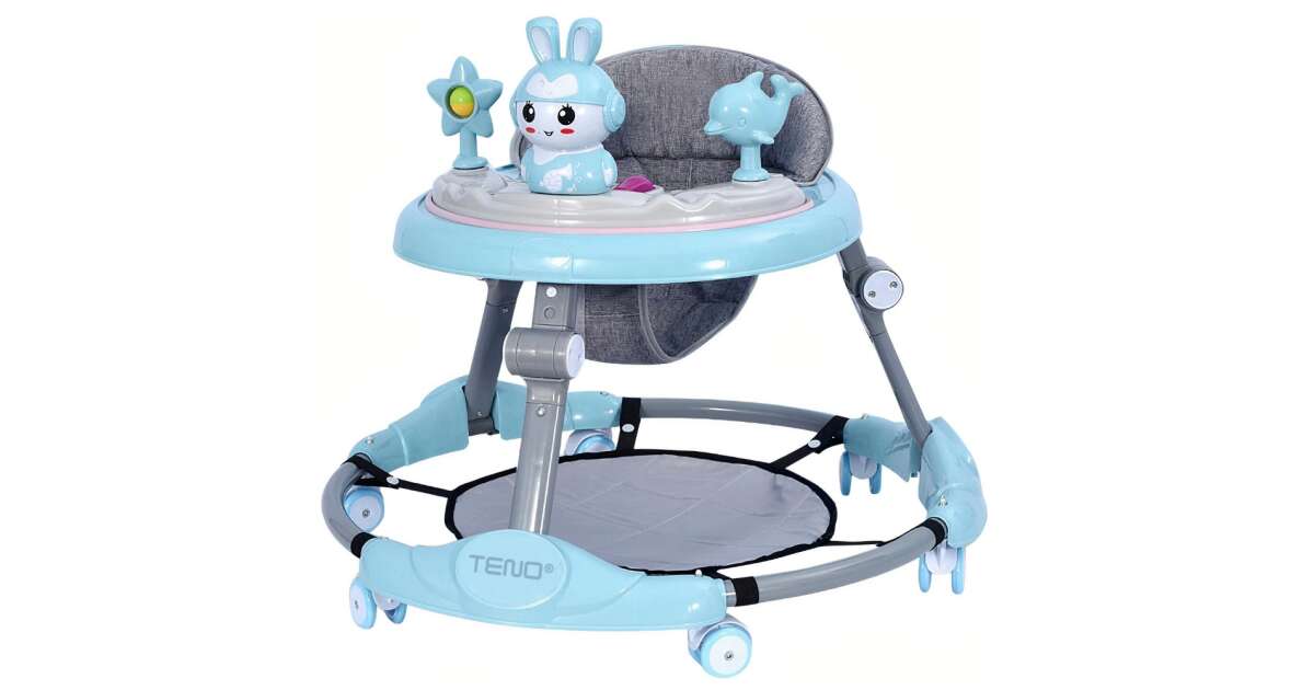 Teno Baby Playset wielofunkcyjny taca z 3 zabawkami muzyka regulowany sk adany max. waga 20 kg 6 36 miesi cy kolor niebieski Pepita