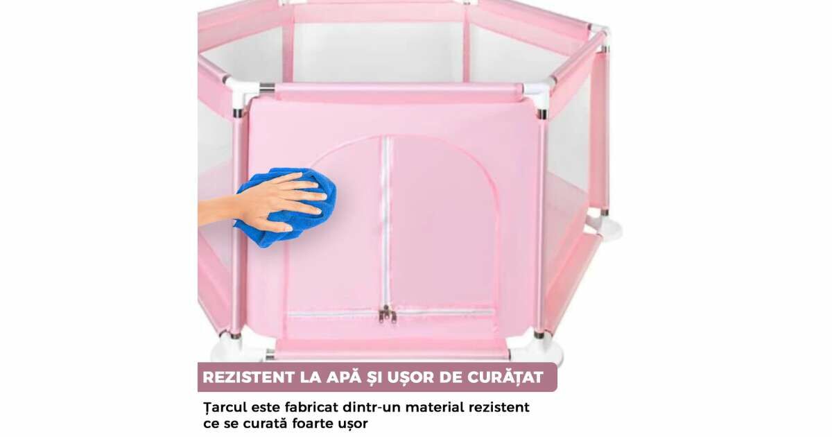 Teno® Gyerek járóka, ajtó külső cipzárral, hálós, minőségi anyagok ...