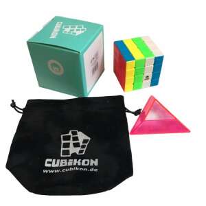 Cubikon 4x4-es (4x4x4) rubik játék, kocka, matrica nélküli, félprofi + ajándékok!  77702579 