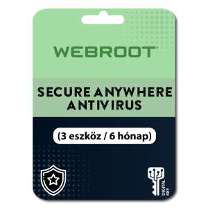 Webroot SecureAnywhere AntiVirus (3 eszköz / 6 hónap) (Elektronikus licenc)  77790078 