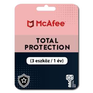 McAfee Total Protection 3 eszköz 1 év digitális kulcs - McAfee