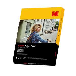 KODAK Picture Paper, fényes, 230g/m², A4, 50 lap, fotópapír csomagolás - Kodak
