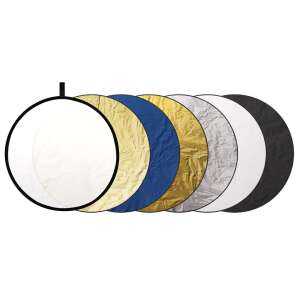 Dörr CRK-32 7 az 1-ben kerek derítőlap készlet, 82 cm, tartalmaz fehér, arany, ezüst, kék, fekete és diffúz derítőlapokat - Stúdiófény és Reflektor