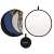 Zestaw reflektorów okrągłych Dörr CRK-32 7 w 1, 82 cm, zawiera reflektory białe, złote, srebrne, niebieskie, czarne i dyfuzor, złożony i w futerału