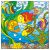 Galt Colouring Book page with underwater scene, fish and coral