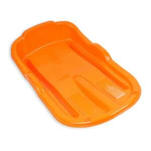 Orange plastic sled, Műanyag bob, winter fun, snow sledding - Sport & Leisure