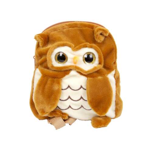 Barna plüss bagoly hátizsák gyerekeknek, tökéletes óvodásoknak és kisgyermekeknek