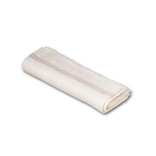 Fehér felmosófej vörös csíkokkal, 75% pamut és 25% viszkóz