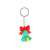 Breloc cu clopoțel de Crăciun cu fundă roșie, verde și galben