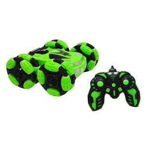 Green RC stunt car with remote control, 360 degree rotation, flips and tricks - Remote control vehicle