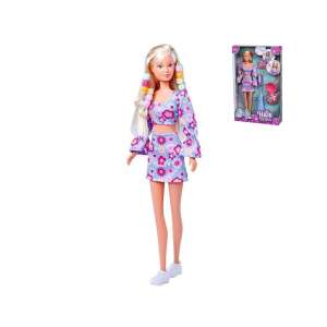 Steffi Love doll with hair beads and comb, wearing a floral dress, 29cm tall - Simba Toys Baba