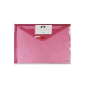 Dosar din plastic transparent roz A4 cu închidere cu clapetă - Huse de protecţie acte