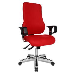 Topstar Sitness 55 ergonomischer Bürostuhl mit höhenverstellbarer Rückenlehne, rot - Bürostuhl und Schreibtische