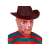 Freddy Krueger maszk kalappal, Rémálom az Elm utcában, Halloween jelmez, ijesztő maszk
