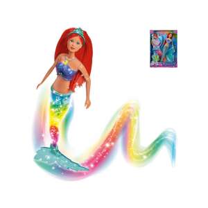 Steffi Love Glitzer-Meerjungfrau Puppe mit leuchtendem Regenbogen-Schwanz, 29cm - Simba Toys Baba