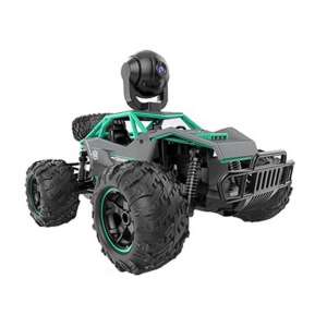 Zelené a čierne 4x4 RC auto s kamerou, rýchlosť 30 km/h, 2,4 GHz, 4 kanály, batériou, WiFi - Nonbrand Vozidlo na diaľkové ovládanie