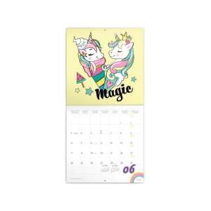 Notique Boldog Egyszarvú Falinaptár 2024 - 30x30cm - 16 hónap 85120624 - REALSYSTEM