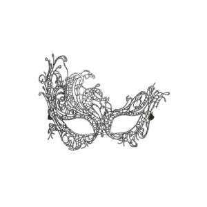Antik ezüst barokk csipke szemmaszk - Widmann