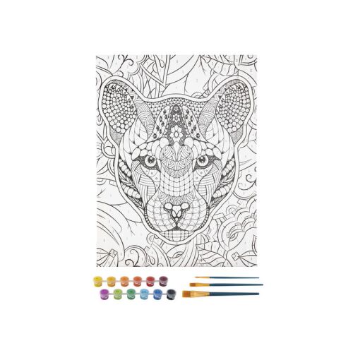 Maľovanie podľa čísel Tiger Súprava 30x40 cm plátno s farbami a štetcami