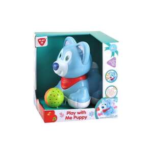 Playgo Spiel mit mir Welpe interaktives Spielzeug für Babys, blauer Welpe mit rotem Halstuch und Ball - Nonbrand Interaktive Kinderspiele