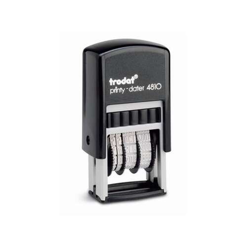 Trodat 4810 MA selbstfärbender Datenstempel, schwarz, umgekehrte Reihenfolge, Tag-Monat-Jahr