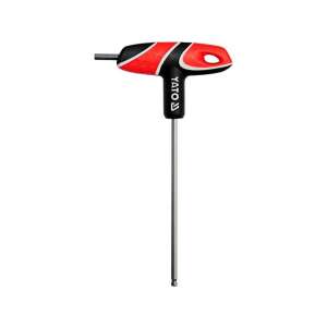 YATO T-handle hex key, 5mm, ball-end, red and black handle - Allen wrench