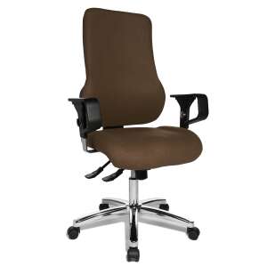 Topstar Sitness 55 ergonomischer Bürostuhl mit höhenverstellbarer Rückenlehne, dunkelbraun - Bürostuhl und Schreibtische