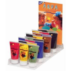 Aqua arcfesték, 10 tubus készlet, vegyes színek, arcfestéshez, testfestéshez és kézműveskedéshez - Arcfesték