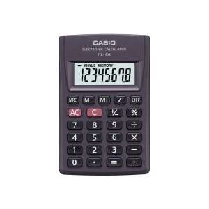 Casio HL-4A elektronischer Taschenrechner, schwarz, mit großem Display und Grundfunktionen - Casio