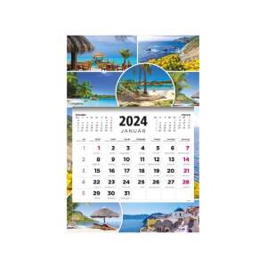 Kalendart 2024 Speditőrnaptár - 3 Hónap - Beach Mintás 84900630 - Naptár