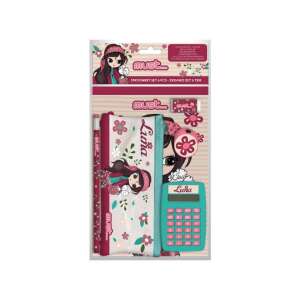 Luna: 6-teiliges Schreibwarenset für Mädchen mit Stifthalter, Taschenrechner und Schreibwaren 77885888 - Schreibwaren-Sets