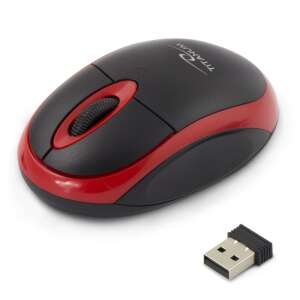 Mouse fără fir TM116R 2,4 GHz 3D, USB optic Vulture Negru și Roșu 78812308 - Esperanza Mouse