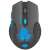 Fury STALKER wireless gaming mouse, black with blue accents, top view