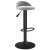 vidaXL világos szürke bársony bárszék fekete fém talppal, elülső nézet