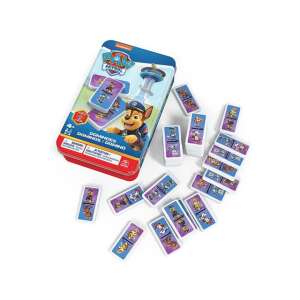 Joc de domino Paw Patrol în cutie metalică - Spin Master 77886970 - Domino, șah