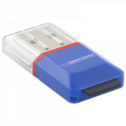 Esperanza cititor de carduri microSD USB2.0, albastru
