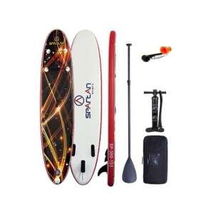 Set de paddleboard gonflabil Spartan SP-320, 320 cm, negru cu design solar - SUP & Paddleboard