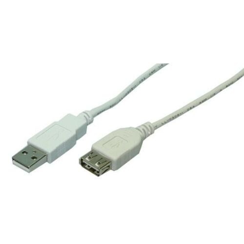 LogiLink USB 2.0 kábel, USB-A/M - USB-A/F, szürke, 3 m 179712145 - USB kábel