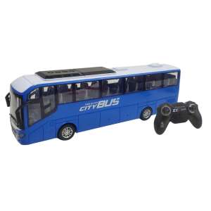 Modrý autobus s diaľkovým ovládaním, 28 cm, značka City Bus - Nonbrand Vozidlo na diaľkové ovládanie