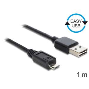 Delock EASY-USB 2.0 -A apa &gt; USB 2.0 micro-B apa kábel, 1 m 32530406 