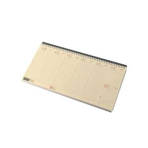 Realsystem 2024-es asztali naptár, sárga papíros, fekvő, zöld - REALSYSTEM