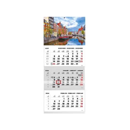 Kalendart Városi Speditőr Falinaptár 2024 - 3 Tömbös - 315x746 mm 77895620