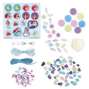 Disney Princess Ariel Ocean Jewels Jewelry Making Kit - Beads, Charms, Stickers - Totum