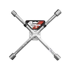YATO Kreuzschlüssel 17x19x21x22mm, Radkreuz für Reifenwechsel - Radmutternschlüssel