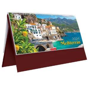 Kalendart 2024-es Mediterrán álló asztali naptár, bordó - TOPTIMER