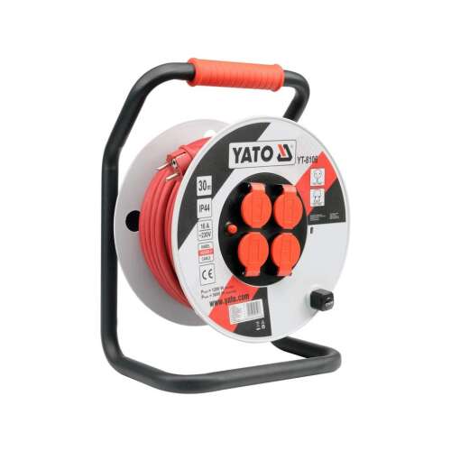 YATO 30m káblový bubon so 4 zásuvkami, kábel 3x2,5mm2