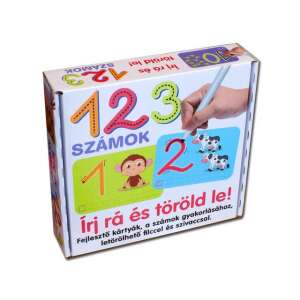 123 Zahlen Lernspiel für Kinder, Wischbare Karten mit Stift und Schwamm - Schaukelpferde, Schaukeltiere und Entwicklungsspiele für Kinder im Kindergartenalter